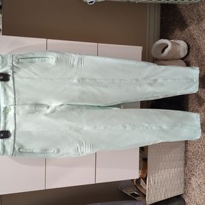 Betabrand Mint Cigarette Pant with Zipper Accents